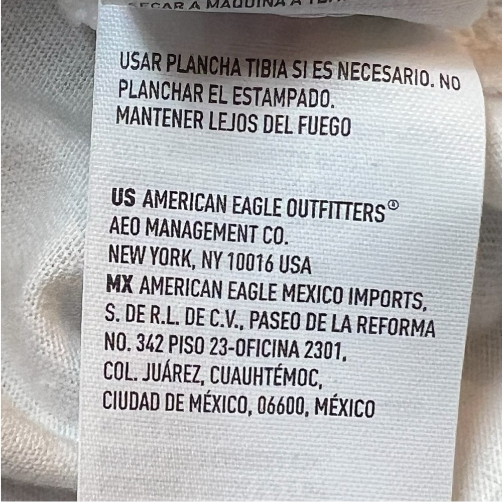 American Eagle Hoodie M White Gray Raglan Pullover Kangaroo Pocket Casual - Picture 5 of 8